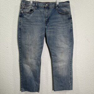 Levis Strauss Jeans Men‎ 38 X 30 Signature Slim Straight Blue Denim *Cropped